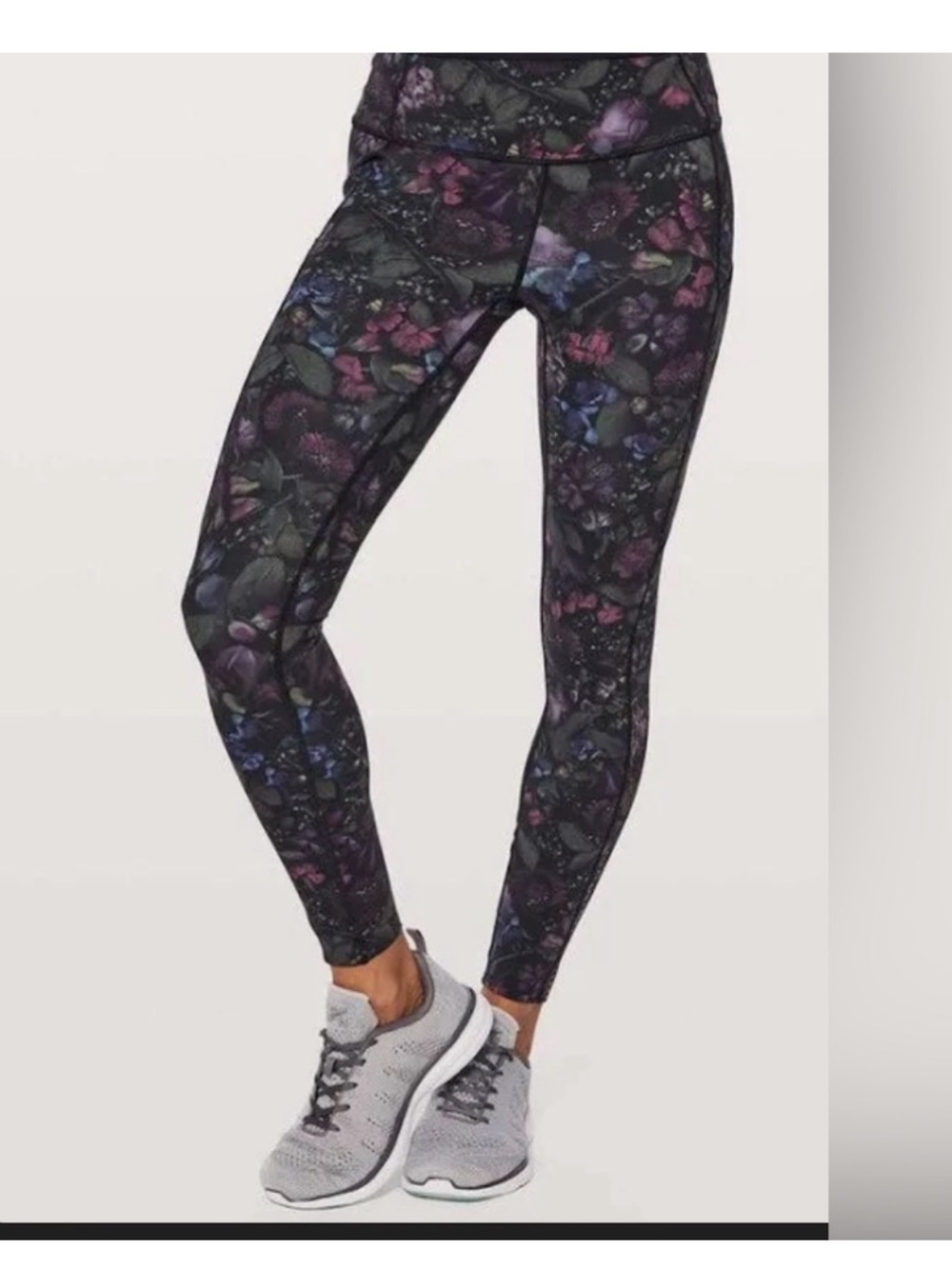 lululemon athletica Black Floral Print High-Rise Leggings